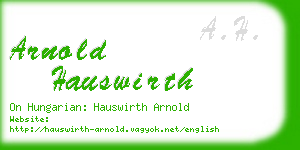arnold hauswirth business card